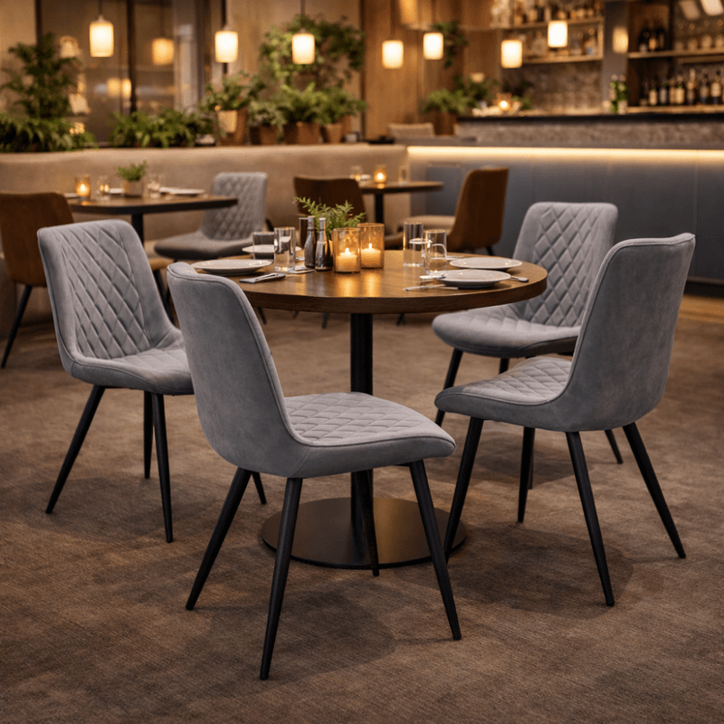 Casa si Gradina - Mobilier - Scaune si fotolii - Scaune - Scaun, piele ecologica gri/negru, HARLAN - Infinity.ro