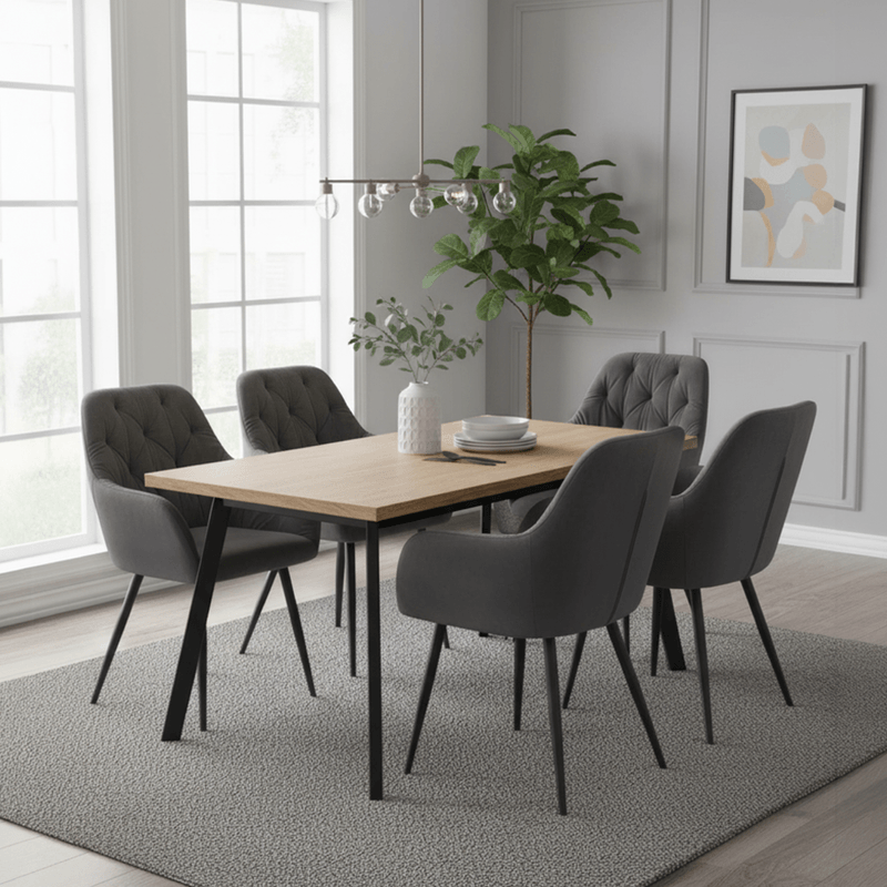 Casa si Gradina - Mobilier - Scaune si fotolii - Scaune - Fotoliu de design, material Velvet gri inchis, VERIO NEW - Infinity.ro