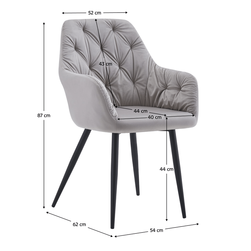 Casa si Gradina - Mobilier - Scaune si fotolii - Scaune - Fotoliu de design, material Velvet gri, VERIO NEW - Infinity.ro