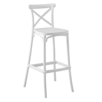Casa si Gradina - Gradina si terasa - Mobilier exterior - Scaune si sezlonguri gradina - Scaun de bar, alb, SAVITA TYP 2 - Infinity.ro