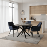 Casa si Gradina - Mobilier - Scaune si fotolii - Scaune - Fotoliu de design, material Velvet negru, VERIO NEW - Infinity.ro