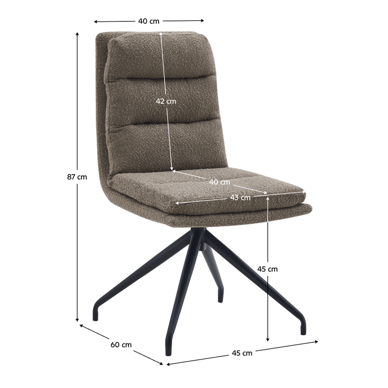 Casa si Gradina - Mobilier - Scaune si fotolii - Scaune - Scaun pivotant, bej/negru, LINA - Infinity.ro