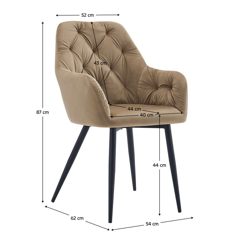 Casa si Gradina - Mobilier - Scaune si fotolii - Scaune - Fotoliu de design, material Velvet bej, VERIO NEW - Infinity.ro