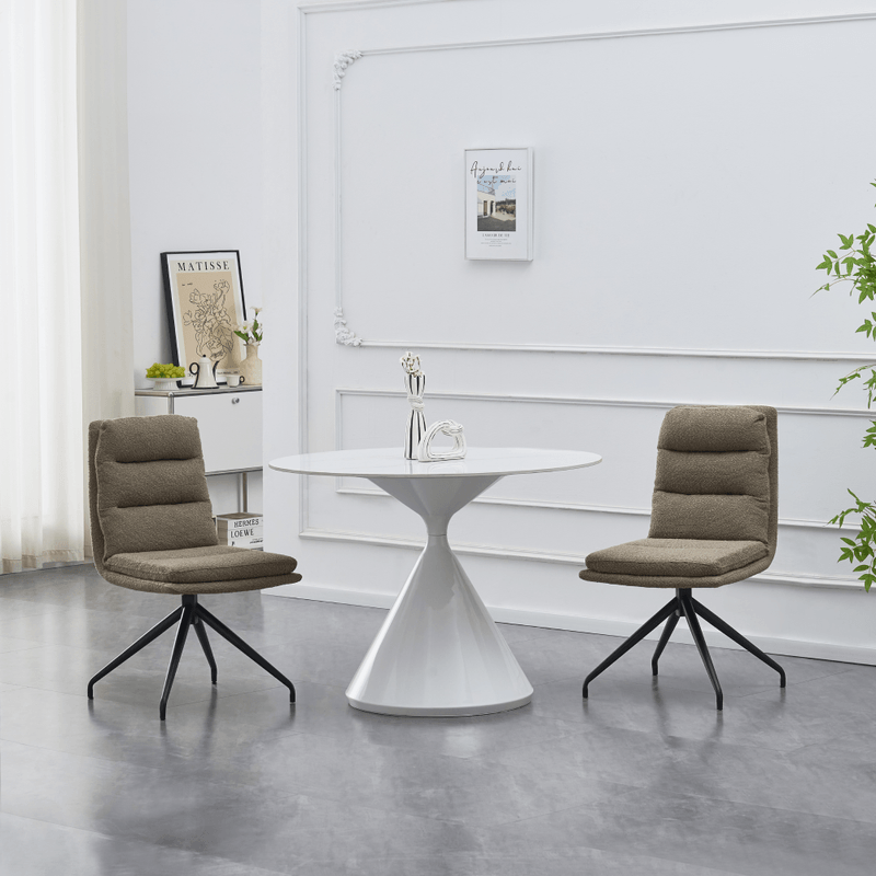 Casa si Gradina - Mobilier - Scaune si fotolii - Scaune - Scaun pivotant, bej/negru, LINA - Infinity.ro