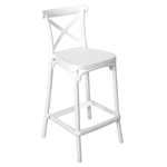 Casa si Gradina - Gradina si terasa - Mobilier exterior - Scaune si sezlonguri gradina - Scaun de bar, alb, SAVITA TYP 2 - Infinity.ro