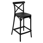 Casa si Gradina - Gradina si terasa - Mobilier exterior - Scaune si sezlonguri gradina - Scaun de bar, negru, SAVITA TYP 2 - Infinity.ro