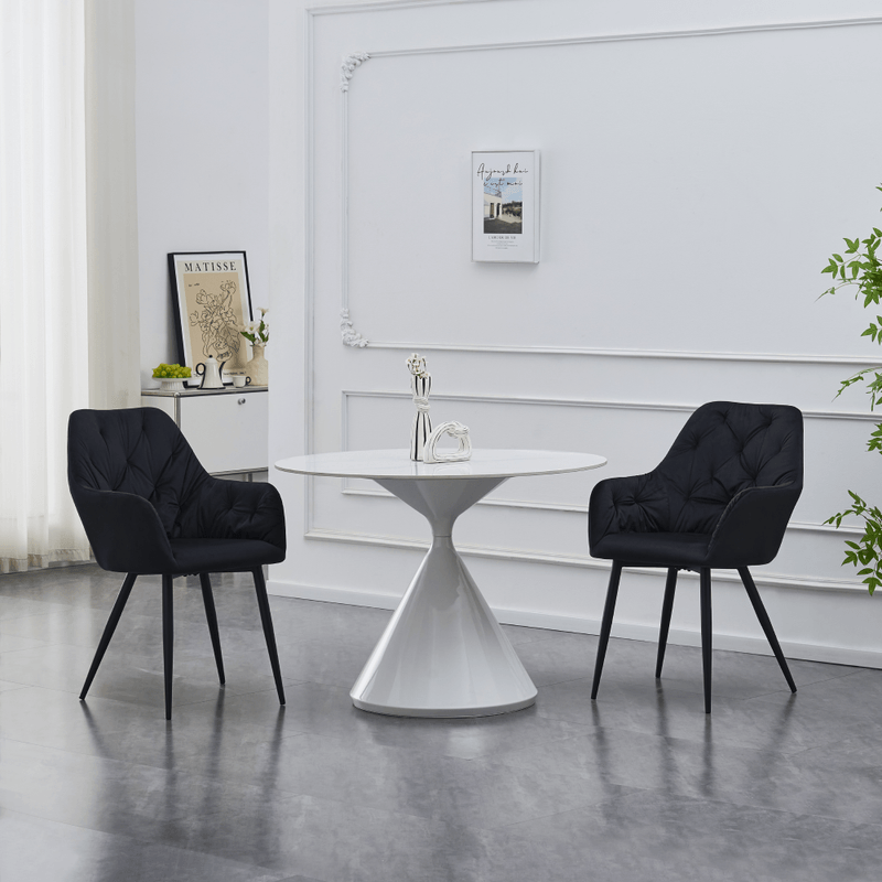 Casa si Gradina - Mobilier - Scaune si fotolii - Scaune - Fotoliu de design, material Velvet negru, VERIO NEW - Infinity.ro