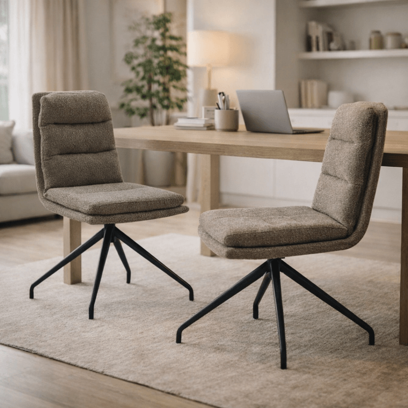 Casa si Gradina - Mobilier - Scaune si fotolii - Scaune - Scaun pivotant, bej/negru, LINA - Infinity.ro