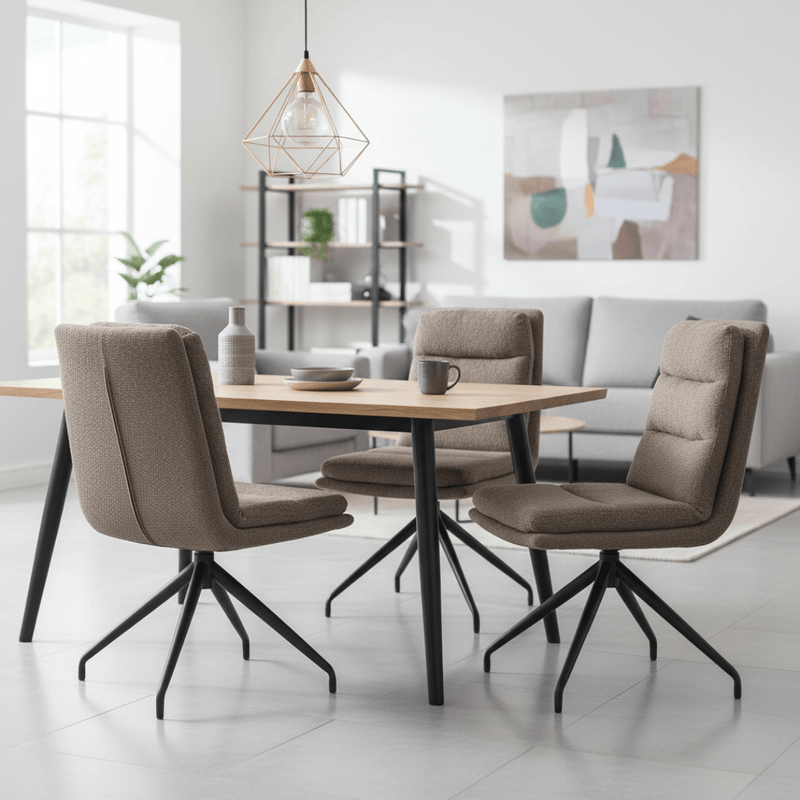 Casa si Gradina - Mobilier - Scaune si fotolii - Scaune - Scaun pivotant, bej/negru, LINA - Infinity.ro