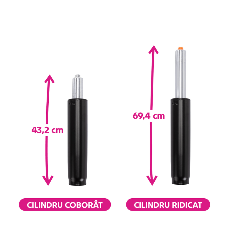 Casa si Gradina - Mobilier - Scaune si fotolii - Scaune - Piston cu gaz, negru, lungime 69,4 cm, 150 kg, PIEST TYP 7 - Infinity.ro