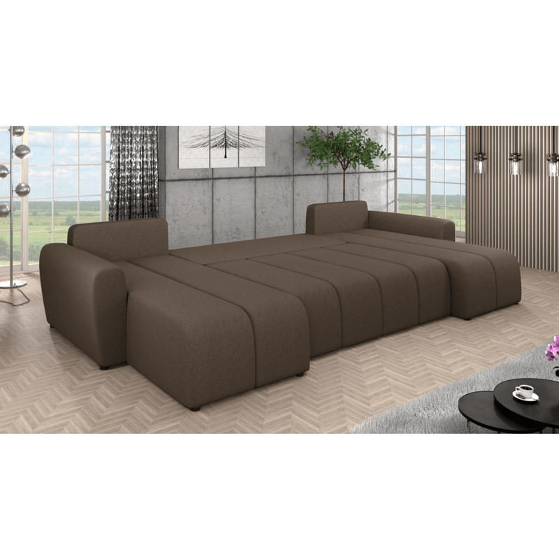 Casa si Gradina - Mobilier - Canapele si coltare - Coltare - Set canapea universala, maro, DELIN U UNI - Infinity.ro