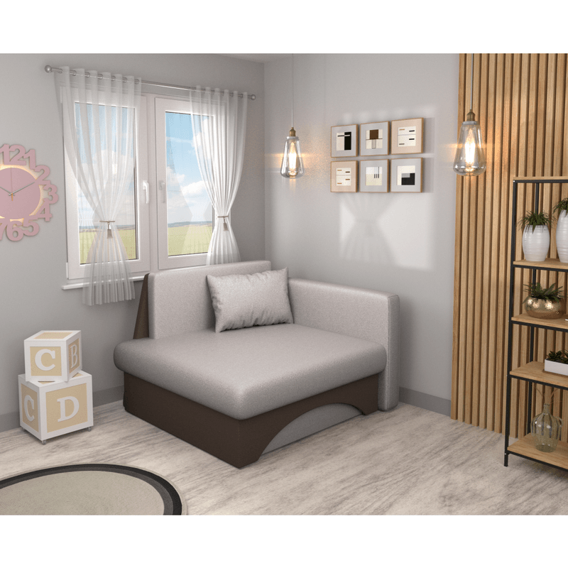 Casa si Gradina - Mobilier - Scaune si fotolii - Fotolii - Fotoliu extensibil, bej-gri Taupe/maro,  KUBOS NEW UNI - Infinity.ro