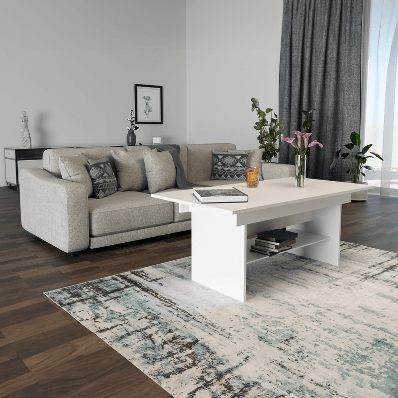 Casa si Gradina - Mobilier - Mese si birouri - Mese bucatarie si dining - Masa de sufragerie/conferinte extensibila, alba, 120/160x70 cm, LAVKO NEW - Infinity.ro