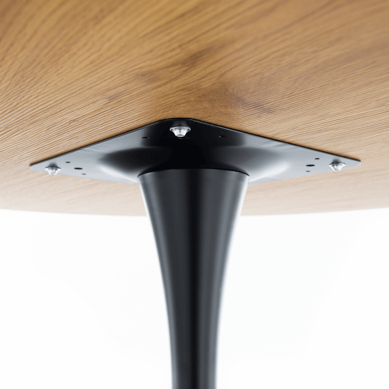 Casa si Gradina - Mobilier - Mese si birouri - Mese bucatarie si dining - Masa de sufragerie, stejar/negru, diametru 80 cm, REVENTON NEW - Infinity.ro