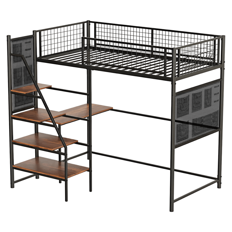 Casa si Gradina - Mobilier - Mobilier copii - Patuturi copii - Pat inaltat cu bariera, 90x200, alb, NIVEN - Infinity.ro
