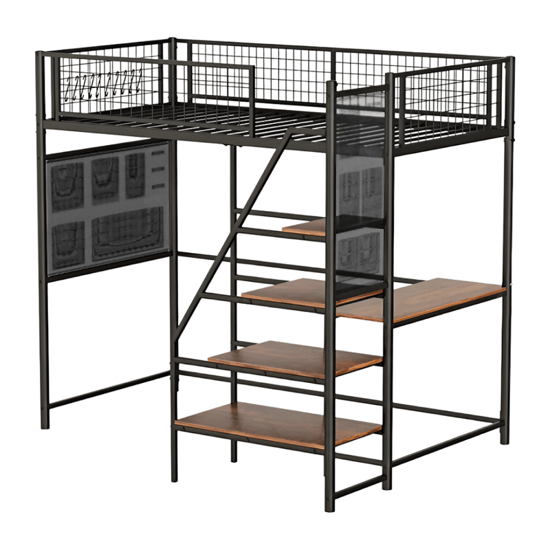 Casa si Gradina - Mobilier - Mobilier copii - Patuturi copii - Pat inaltat cu bariera, 90x200, alb, NIVEN - Infinity.ro
