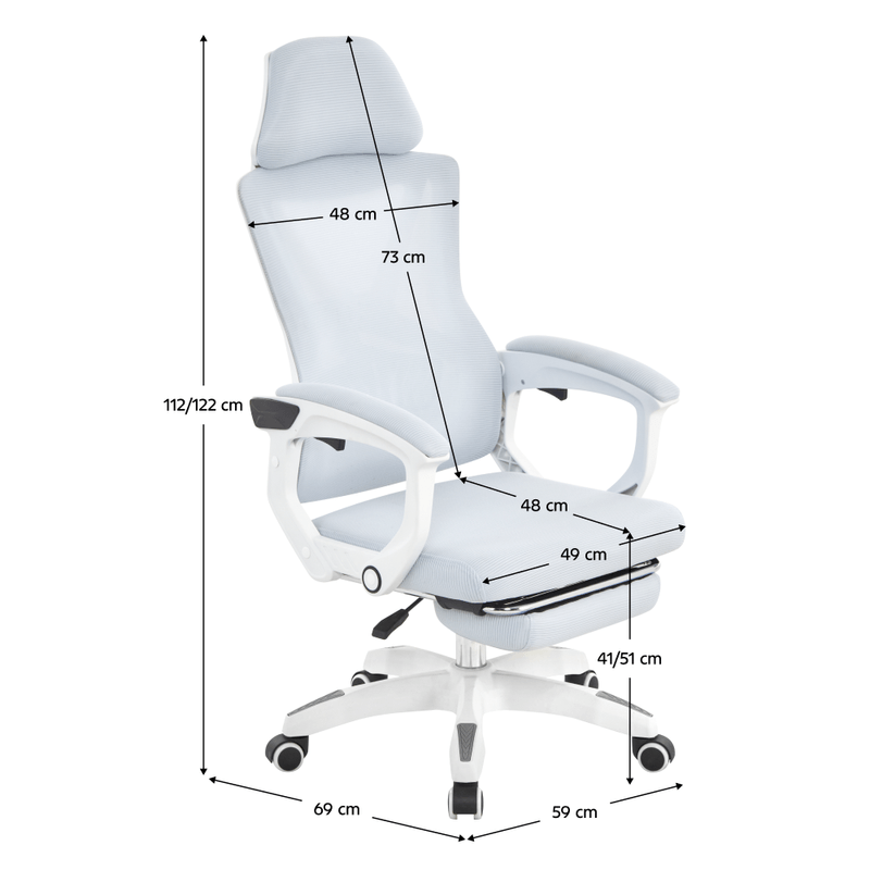 Casa si Gradina - Mobilier - Scaune si fotolii - Scaune - Fotoliu de birou, gri deschis/alb, portanta 150 kg, MALVIN - Infinity.ro