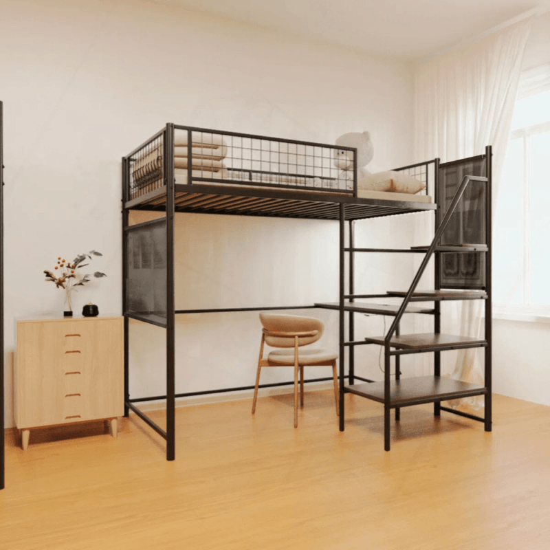 Casa si Gradina - Mobilier - Mobilier copii - Patuturi copii - Pat inaltat cu bariera, 90x200, alb, NIVEN - Infinity.ro