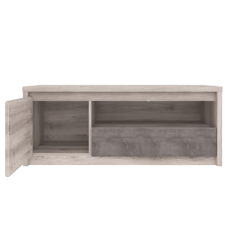Casa si Gradina - Mobilier - Comode si corpuri - Comode - Masuta TV 1D1S, castan Nairobi / onix, JESI NEW - Infinity.ro