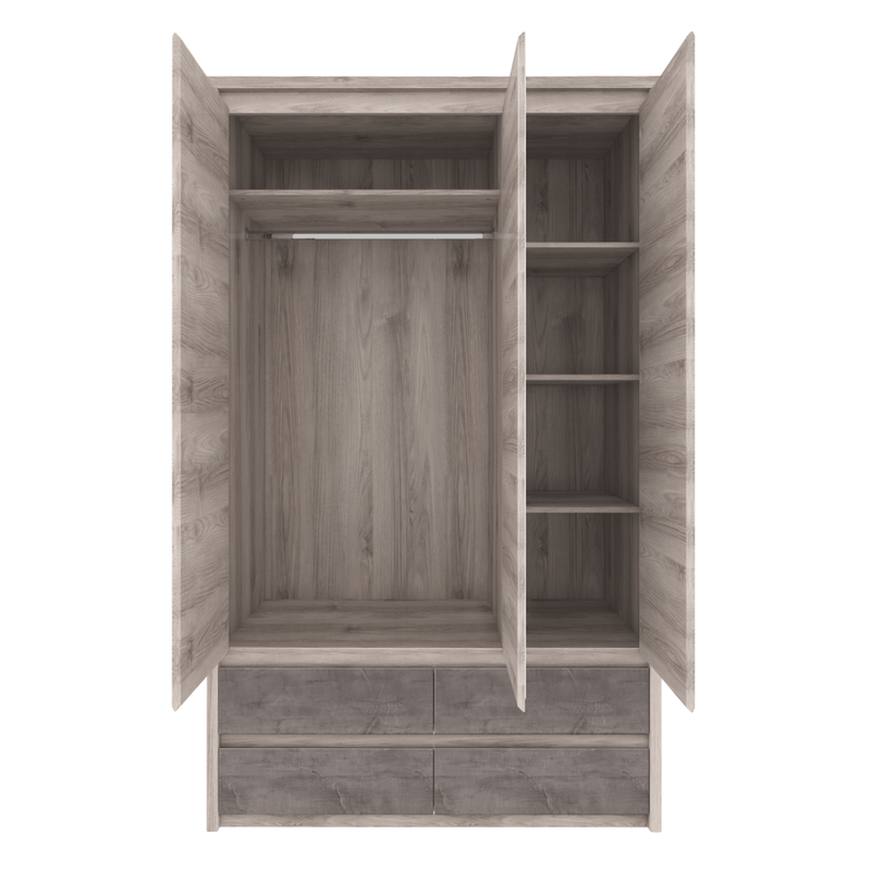 Casa si Gradina - Mobilier - Dulapuri si sifoniere - Dulapuri - Dulap cu oglinda 3D4S, castan Nairobi / onix, JESI NEW - Infinity.ro