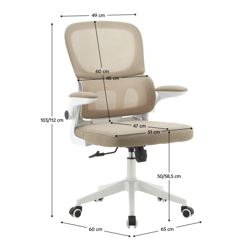 Casa si Gradina - Mobilier - Scaune si fotolii - Scaune - Fotoliu de birou, bej/alb, RAKIN - Infinity.ro