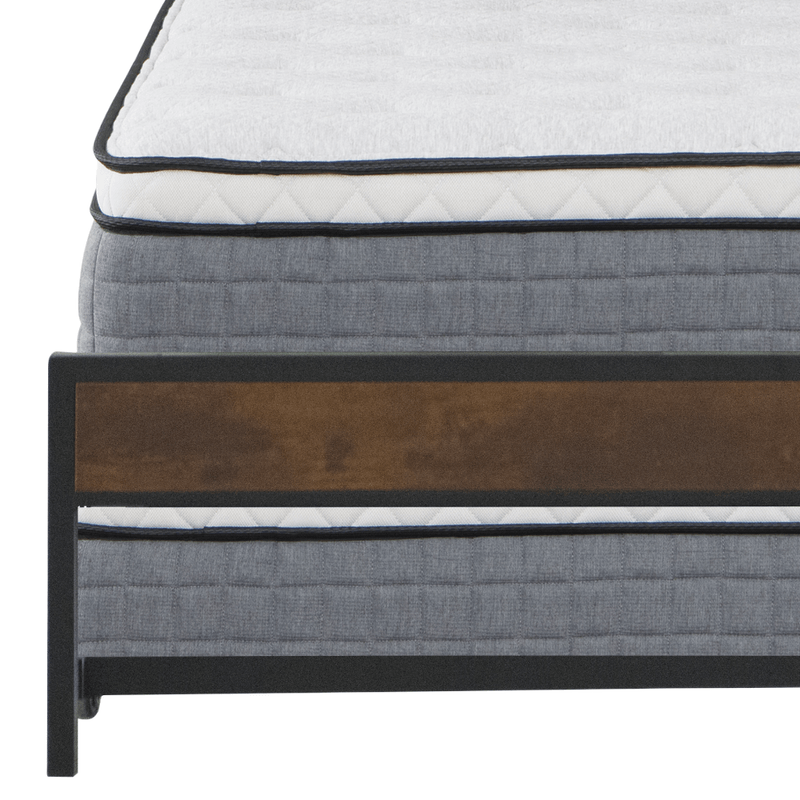Casa si Gradina - Mobilier - Paturi si accesorii - Paturi - Pat cu somiera si pat suplimentar extensibil, 160x200, negru/gri, NORDO - Infinity.ro