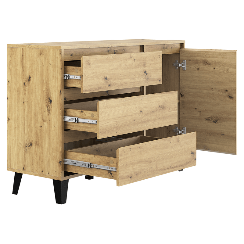 Casa si Gradina - Mobilier - Comode si corpuri - Comode - Comoda, stejar artisan, BOGAN NEW 1D3S - Infinity.ro