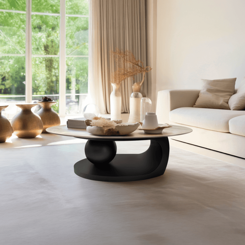 Casa si Gradina - Mobilier - Mese si birouri - Masute de cafea - Masuta de cafea, imitatie marmura/negru, AXEN - Infinity.ro