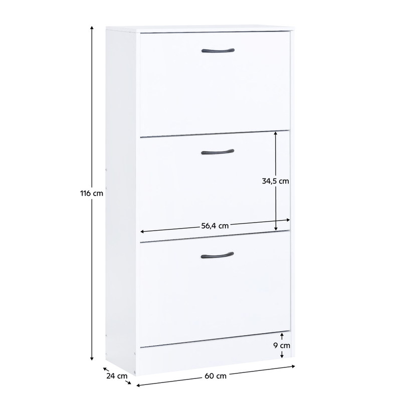 Casa si Gradina - Mobilier - Dulapuri si sifoniere - Dulapuri pantofi - Pantofar, 3 randuri, alb, BOTORIA - Infinity.ro