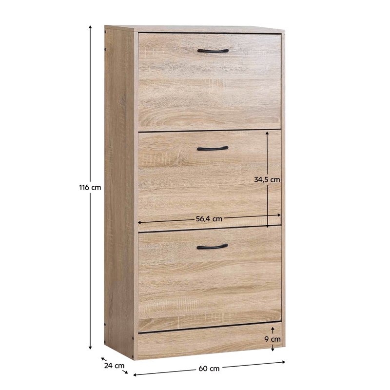 Casa si Gradina - Mobilier - Dulapuri si sifoniere - Dulapuri pantofi - Pantofar, 3 randuri, stejar, BOTORIA - Infinity.ro