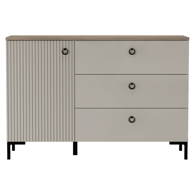 Casa si Gradina - Mobilier - Comode si corpuri - Comode - Comoda, stejar Taupe/stejar silverjack, DOMCA 1D3S - Infinity.ro