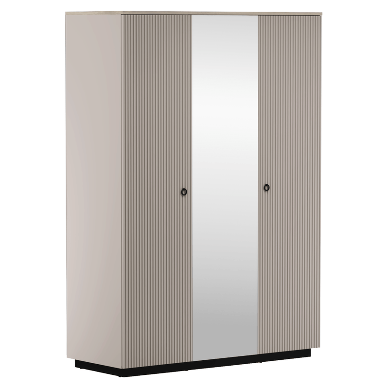 Casa si Gradina - Mobilier - Dulapuri si sifoniere - Dulapuri - Dulap cu oglinda, gri-maroniu Taupe/stejar silverjack, DOMCA 3D - Infinity.ro
