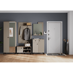 Casa si Gradina - Mobilier - Dulapuri si sifoniere - Dulapuri pantofi - Pantofar, gri-maroniu Taupe/stejar silverjack, DOMCA 1D - Infinity.ro
