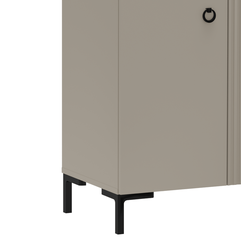 Casa si Gradina - Mobilier - Comode si corpuri - Comode - Comoda, gri-maroniu Taupe/stejar silverjack, DOMCA 2D1S - Infinity.ro