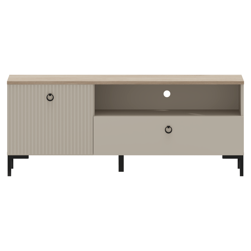 Casa si Gradina - Mobilier - Comode si corpuri - Comode - Masuta TV, gri Taupe/stejar silverjack, DOMCA 1K1S - Infinity.ro
