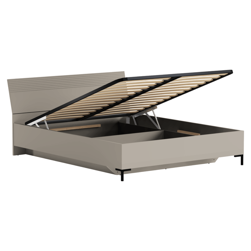 Casa si Gradina - Mobilier - Paturi si accesorii - Paturi - Pat matrimonial, 160x200, gri-maroniu Taupe, DOMCA - Infinity.ro