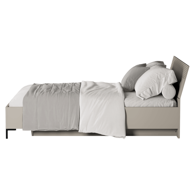 Casa si Gradina - Mobilier - Paturi si accesorii - Paturi - Pat matrimonial, 160x200, gri-maroniu Taupe, DOMCA - Infinity.ro