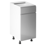 Casa si Gradina - Mobilier - Seturi de mobilier - Seturi bucatarie - Dulap inferior, alb/gri extra lucios HG, AURORA D40S1 - Infinity.ro