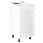Casa si Gradina - Mobilier - Seturi de mobilier - Seturi bucatarie - Dulap inferior, alb/alb extra lucios HG, AURORA D40S5 - Infinity.ro