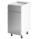 Casa si Gradina - Mobilier - Seturi de mobilier - Seturi bucatarie - Dulap inferior, alb/gri extra lucios HG, AURORA D40S1 - Infinity.ro