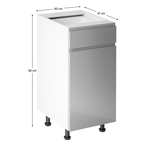 Casa si Gradina - Mobilier - Seturi de mobilier - Seturi bucatarie - Dulap inferior, alb/gri extra lucios HG, AURORA D40S1 - Infinity.ro