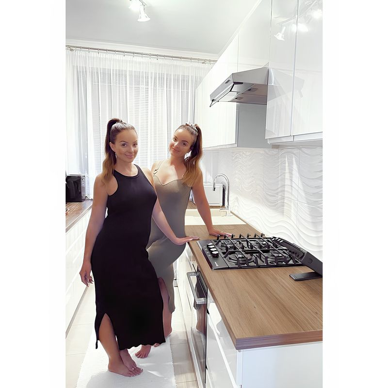 Casa si Gradina - Mobilier - Seturi de mobilier - Seturi bucatarie - Dulap inferior, alb/alb luciu extra ridicat HG, AURORA D60S4 - Infinity.ro