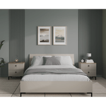 Casa si Gradina - Mobilier - Paturi si accesorii - Paturi - Pat matrimonial, 160x200, gri-maroniu Taupe, DOMCA - Infinity.ro