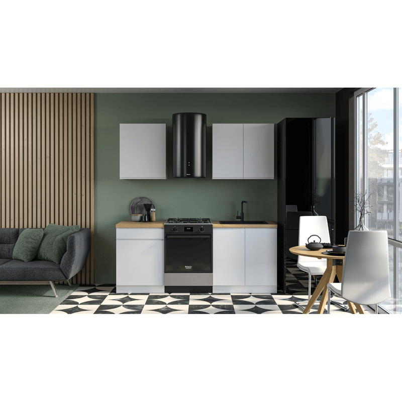 Casa si Gradina - Mobilier - Seturi de mobilier - Seturi bucatarie - Dulap inferior, alb/alb luciu extra ridicat HG, AURORA D60S4 - Infinity.ro