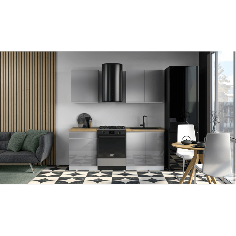 Casa si Gradina - Mobilier - Seturi de mobilier - Seturi bucatarie - Dulap inferior, alb/gri extra lucios HG, AURORA D40S1 - Infinity.ro