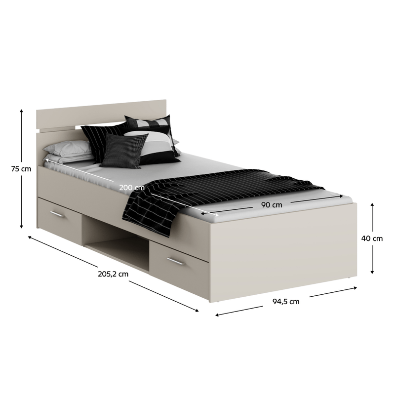 Casa si Gradina - Mobilier - Paturi si accesorii - Paturi - Pat, 90x200, casmir, MICHIGAN NEW - Infinity.ro