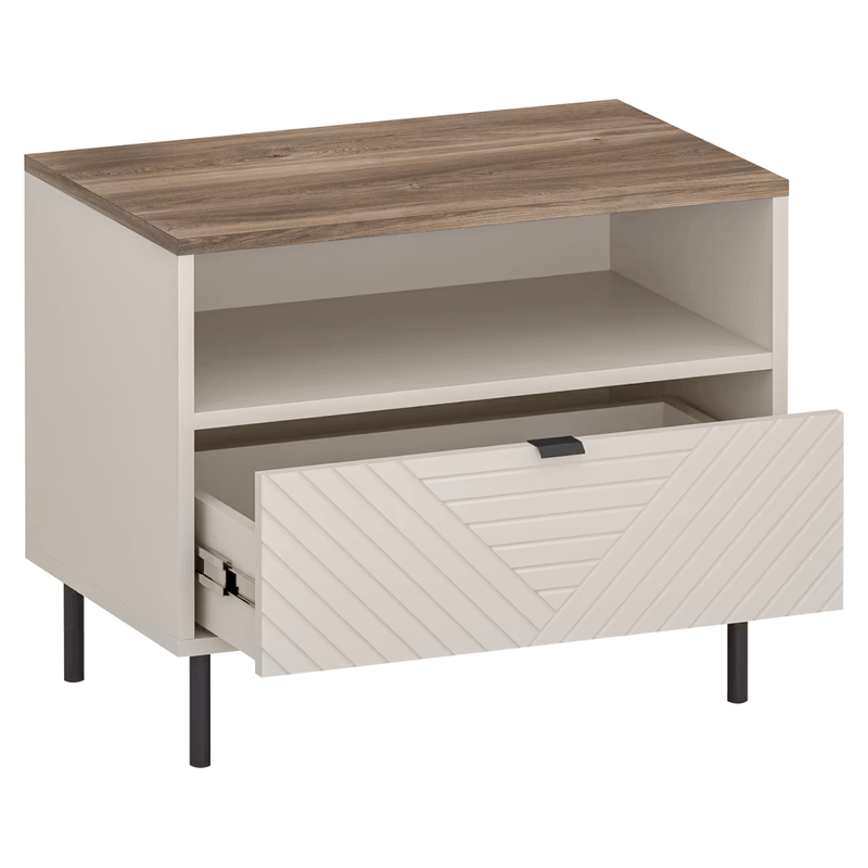 Casa si Gradina - Mobilier - Comode si corpuri - Noptiere - Noptiera, casmir/stejar castello, EYCO 1S - Infinity.ro