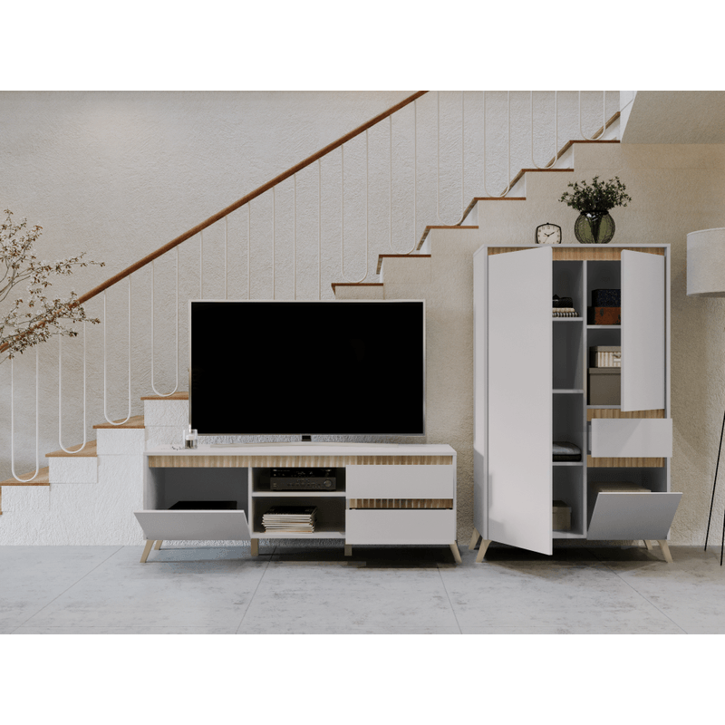 Casa si Gradina - Mobilier - Comode si corpuri - Comode - Comoda, casmir/stejar sonoma, LONGY REG1D5S1K - Infinity.ro