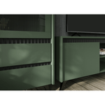 Casa si Gradina - Mobilier - Comode si corpuri - Corpuri bucatarie - Vitrina, verde smoke/negru, LONGY REG1W2S - Infinity.ro