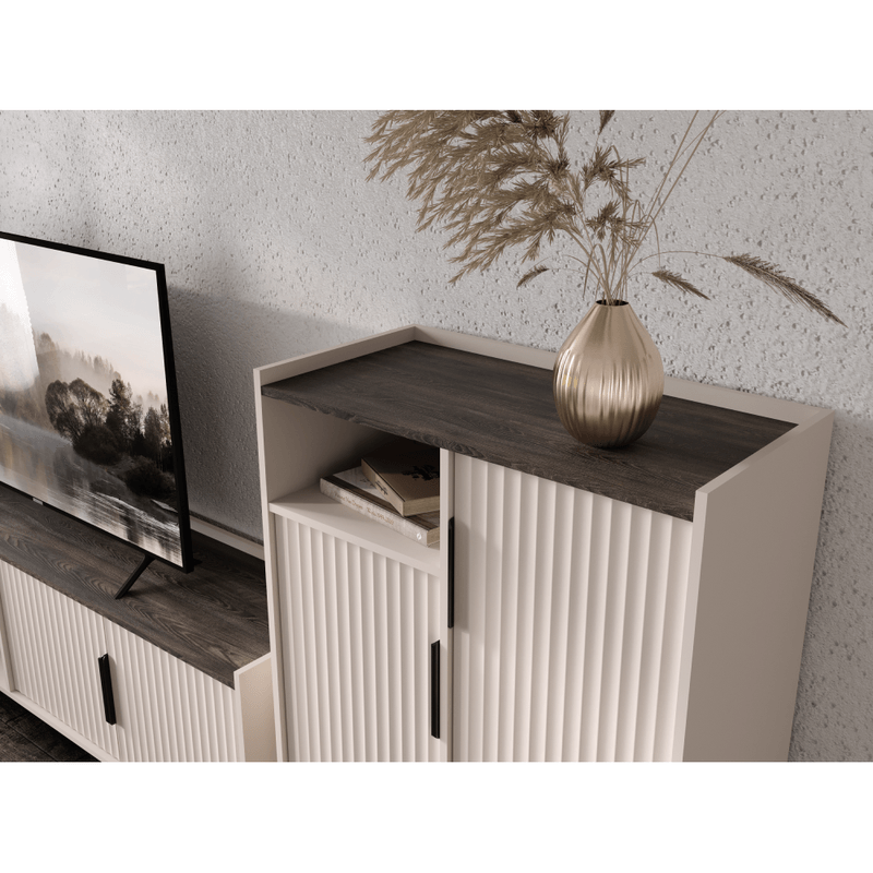 Casa si Gradina - Mobilier - Comode si corpuri - Comode - Comoda, casmir/castan de nurca arvadonna, FRESIO KOM2D2S - Infinity.ro